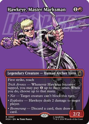 Hawkeye, Master Marksman (Borderless)  (MSH-367) - [Marvel Super Heroes]