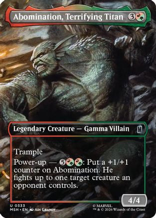 Abomination, Terrifying Titan (Borderless)  [Foil]  (MSH-333) - [Marvel Super Heroes]