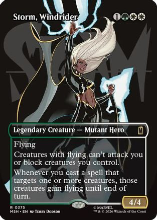 Storm, Windrider (Borderless)  (MSH-375) - [Marvel Super Heroes]