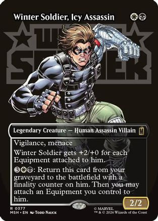 Winter Soldier, Icy Assassin (Borderless)  (MSH-377) - [Marvel Super Heroes]