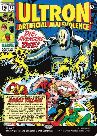 Ultron, Artificial Malevolence (Borderless) (0401)  [Foil]  (MSH-401) - [Marvel Super Heroes]