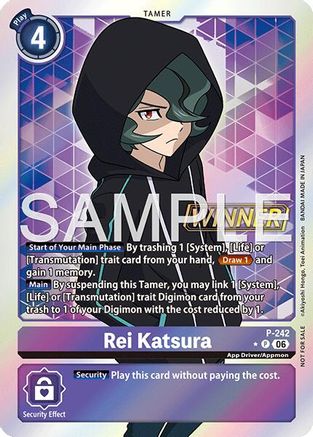 Rei Katsura (Official Store Tournament 2026 Vol. 3 Winner) (P-242) - [Digimon Promotion Cards] Foil