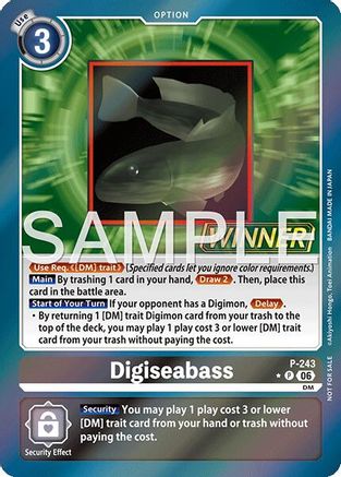 Digiseabass (Official Store Tournament 2026 Vol. 3 Winner) (P-243) - [Digimon Promotion Cards] Foil