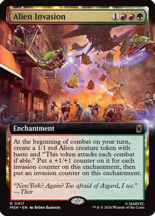 Alien Invasion (Extended Art)  [Foil]  (MSH-417) - [Marvel Super Heroes]