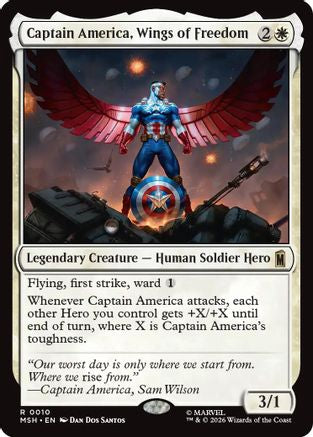 Captain America, Wings of Freedom  (MSH-010) - [Marvel Super Heroes]