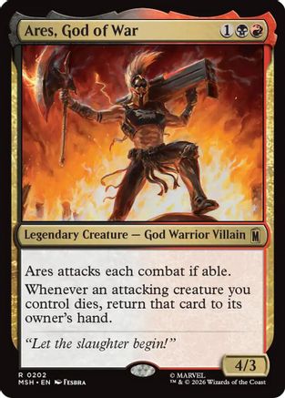 Ares, God of War  [Foil]  (MSH-202) - [Marvel Super Heroes]