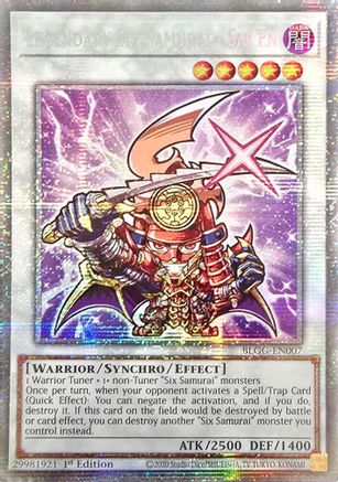 Legendary Six Samurai - Shi En (Starlight Rare) [BLGG-EN007] - Battles of Legend: Glorious Gallery 1st Edition - Starlight Rare