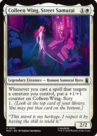 Colleen Wing, Street Samurai  (MSH-013) - [Marvel Super Heroes]