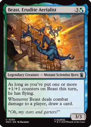 Beast, Erudite Aerialist  (MSH-206) - [Marvel Super Heroes]
