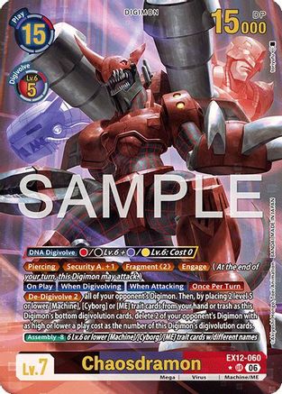 Chaosdramon (Alternate Art) (EX12-060) - [Digital World Shambala] Foil