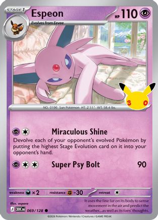 Espeon - (069/null) Holofoil [ME 30th Celebration]