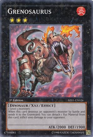 Grenosaurus [BP01-EN026] Starfoil Rare - Trinity Hobby