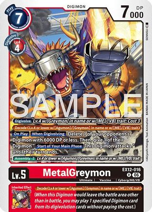 MetalGreymon (EX12-016) - [Digital World Shambala] Foil