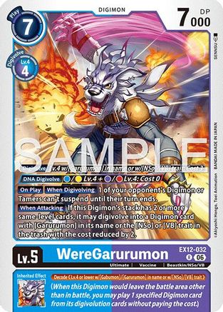 WereGarurumon (EX12-032) - [Digital World Shambala] Foil
