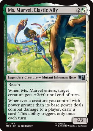 Ms. Marvel, Elastic Ally  [Foil]  (MSH-744) - [Marvel Super Heroes]