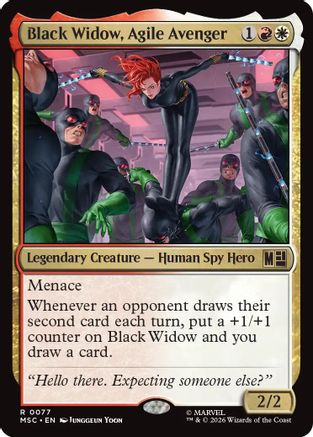 Black Widow, Agile Avenger  (MSC-077) - [Commander: Marvel Super Heroes]