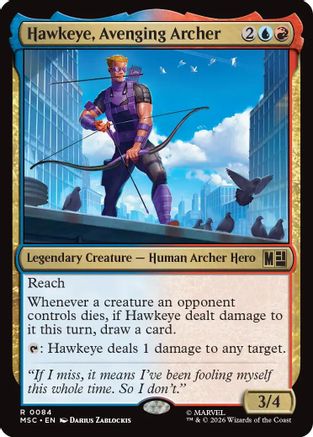 Hawkeye, Avenging Archer  [Foil]  (MSC-084) - [Commander: Marvel Super Heroes]