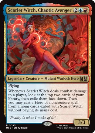 Scarlet Witch, Chaotic Avenger (Surge Foil)  [Foil]  (MSC-093) - [Commander: Marvel Super Heroes]