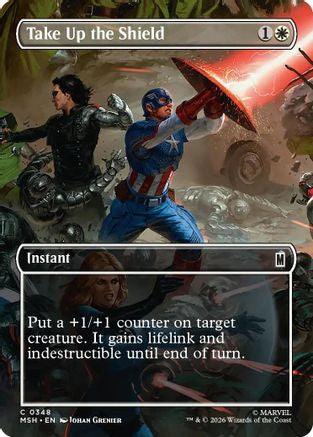 Take Up the Shield (Borderless)  (MSH-348) - [Marvel Super Heroes]