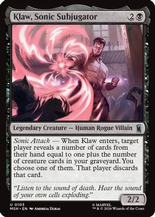 Klaw, Sonic Subjugator  [Foil]  (MSH-103) - [Marvel Super Heroes]