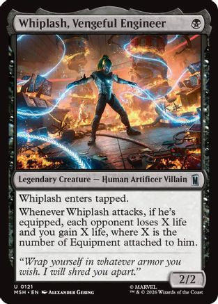 Whiplash, Vengeful Engineer  [Foil]  (MSH-121) - [Marvel Super Heroes]