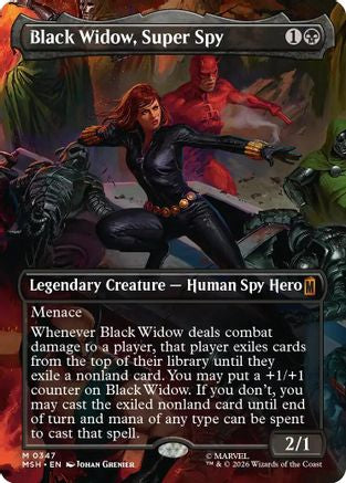 Black Widow, Super Spy (Borderless) (0347)  [Foil]  (MSH-347) - [Marvel Super Heroes]