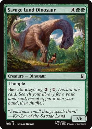 Savage Land Dinosaur  [Foil]  (MSH-185) - [Marvel Super Heroes]