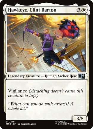 Hawkeye, Clint Barton (0518)  (MSC-518) - [Commander: Marvel Super Heroes]