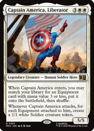 Captain America, Liberator  [Foil]  (MSC-587) - [Commander: Marvel Super Heroes]