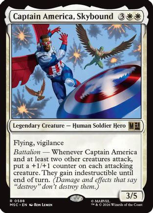 Captain America, Skybound  [Foil]  (MSC-588) - [Commander: Marvel Super Heroes]