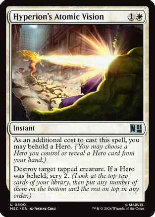 Hyperion's Atomic Vision  [Foil]  (MSC-600) - [Commander: Marvel Super Heroes]