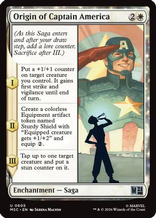 Origin of Captain America  [Foil]  (MSC-605) - [Commander: Marvel Super Heroes]