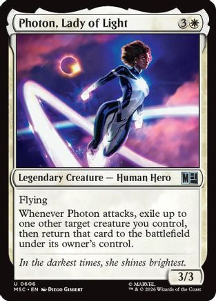 Photon, Lady of Light  [Foil]  (MSC-606) - [Commander: Marvel Super Heroes]