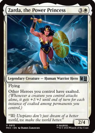 Zarda, the Power Princess  [Foil]  (MSC-615) - [Commander: Marvel Super Heroes]