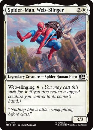 Spider-Man, Web-Slinger  [Foil]  (MSC-776) - [Commander: Marvel Super Heroes]