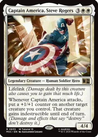 Captain America, Steve Rogers  (MSC-835) - [Commander: Marvel Super Heroes]