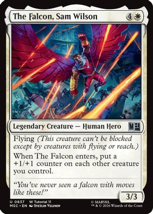 The Falcon, Sam Wilson  (MSC-837) - [Commander: Marvel Super Heroes]