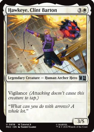 Hawkeye, Clint Barton (0838)  (MSC-838) - [Commander: Marvel Super Heroes]