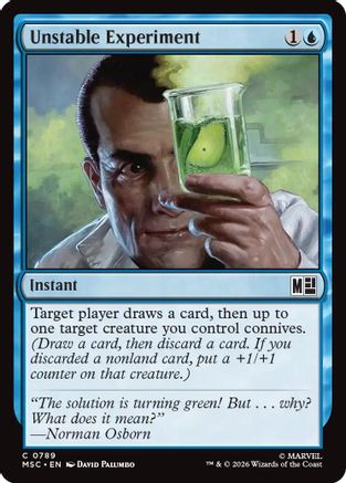 Unstable Experiment  [Foil]  (MSC-789) - [Commander: Marvel Super Heroes]