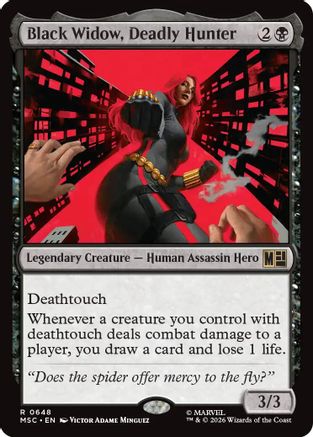 Black Widow, Deadly Hunter  [Foil]  (MSC-648) - [Commander: Marvel Super Heroes]