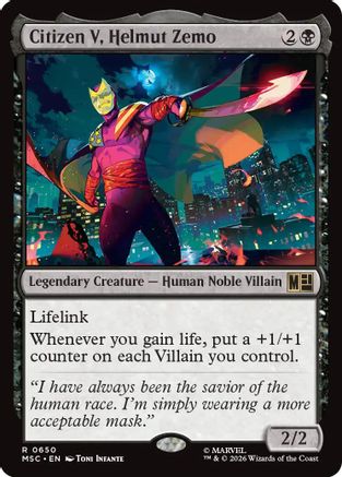 Citizen V, Helmut Zemo  (MSC-650) - [Commander: Marvel Super Heroes]
