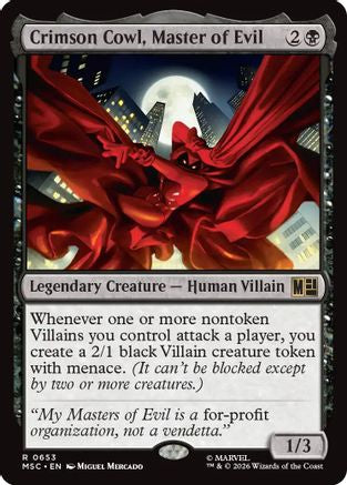 Crimson Cowl, Master of Evil  (MSC-653) - [Commander: Marvel Super Heroes]