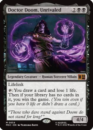 Doctor Doom, Unrivaled  (MSC-654) - [Commander: Marvel Super Heroes]
