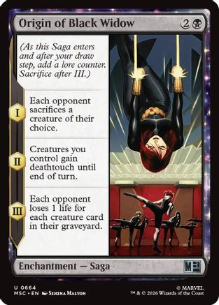 Origin of Black Widow  [Foil]  (MSC-664) - [Commander: Marvel Super Heroes]