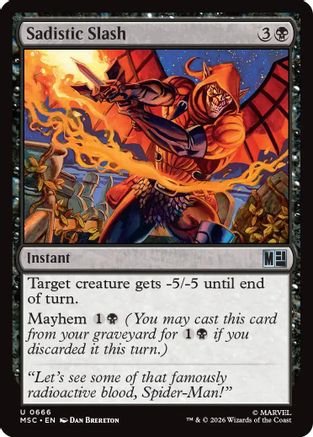 Sadistic Slash  (MSC-666) - [Commander: Marvel Super Heroes]