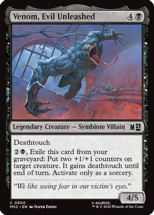 Venom, Evil Unleashed  [Foil]  (MSC-800) - [Commander: Marvel Super Heroes]