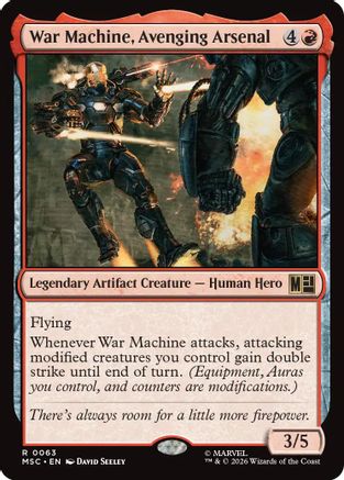 War Machine, Avenging Arsenal  (MSC-063) - [Commander: Marvel Super Heroes]