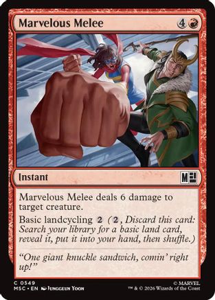 Marvelous Melee  [Foil]  (MSC-549) - [Commander: Marvel Super Heroes]
