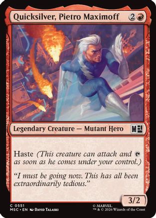 Quicksilver, Pietro Maximoff (0551)  (MSC-551) - [Commander: Marvel Super Heroes]