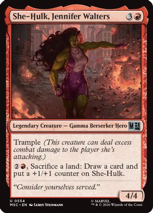 She-Hulk, Jennifer Walters  [Foil]  (MSC-554) - [Commander: Marvel Super Heroes]